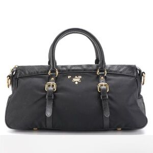Prada Tessuto bag nylon with/ leather handles/trim